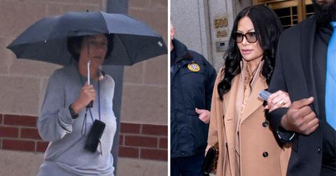 split photo of ghislaine maxwell and jen shah