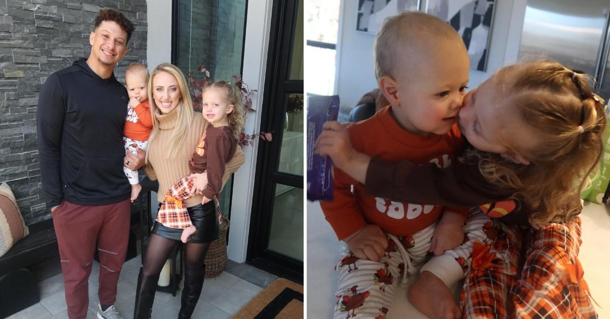 Patrick & Brittany Mahomes Celebrate Thanksgiving With Kids Photos