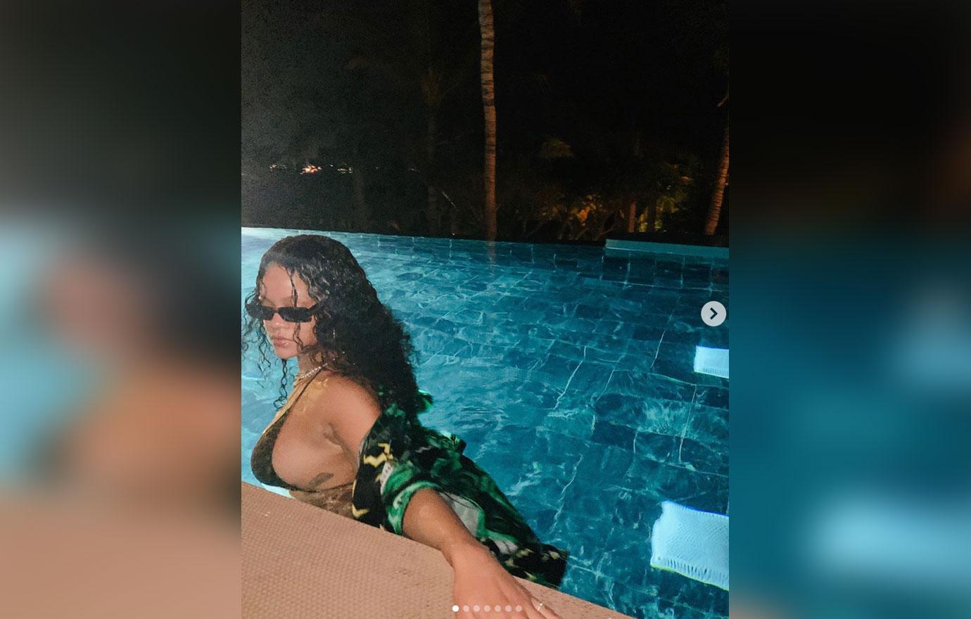 Rihanna In A Pool In A Bikini