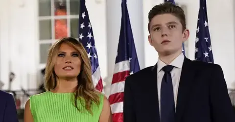 Photo of Melania Trump and Barron Trump