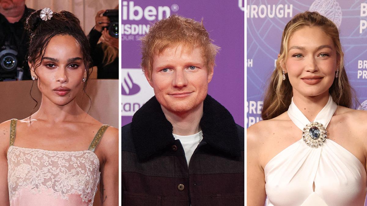 Zoe Kravitz, Ed Sheeran and Gigi Hadid