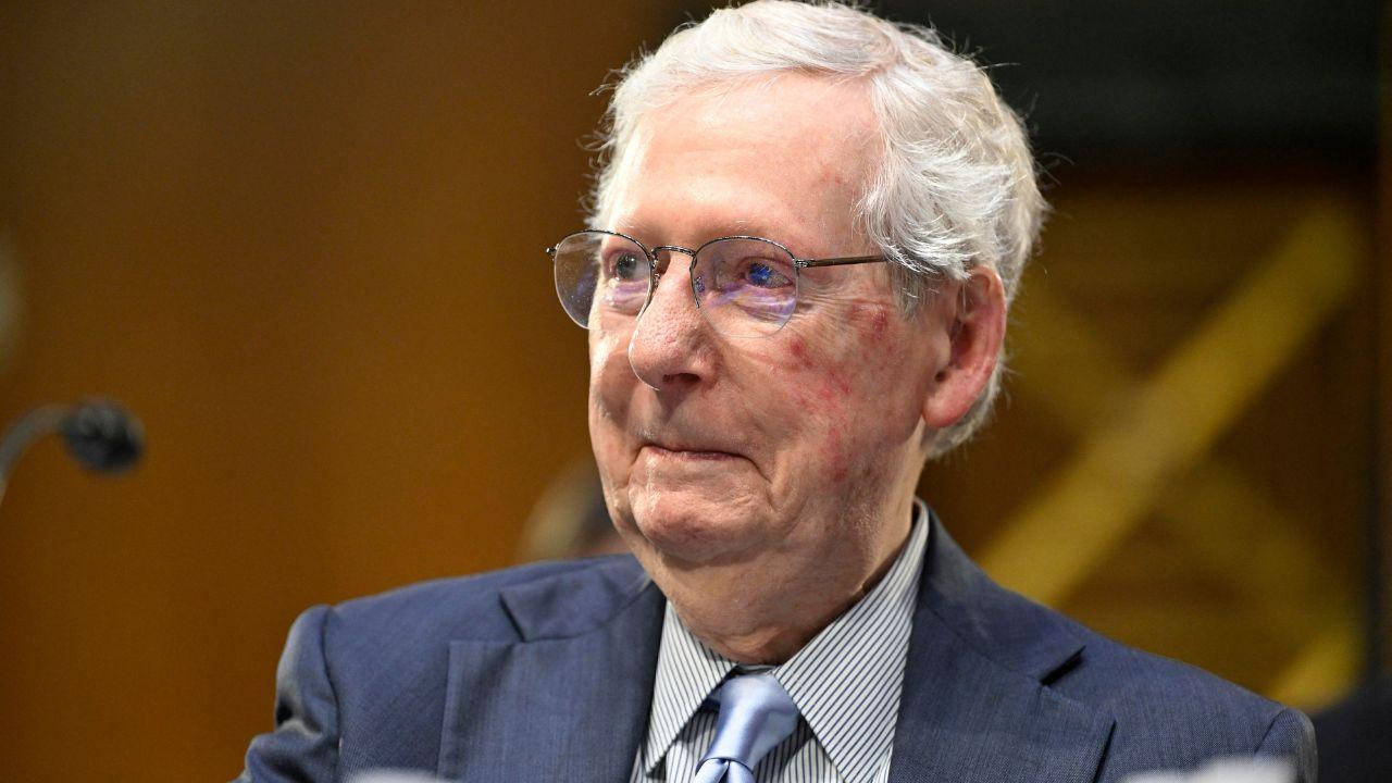 image of Mitch McConnell's was seen in a wheelchair on September 14.