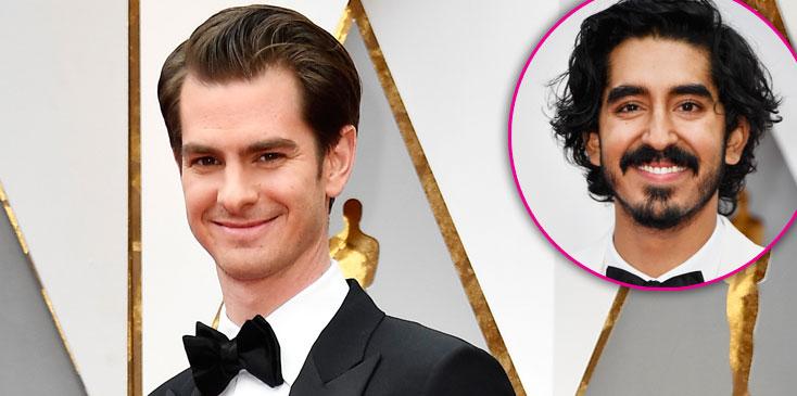 Andrew Garfield Dev Patel Embrace Kiss Oscars Long