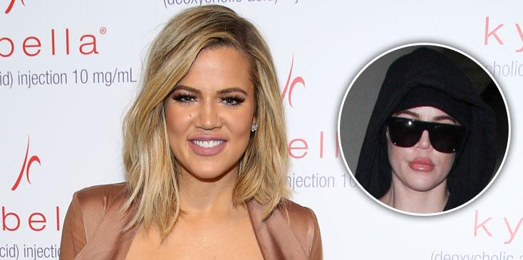 khloe kardashian plump new lips long