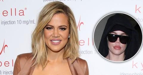 khloe kardashian plump new lips long