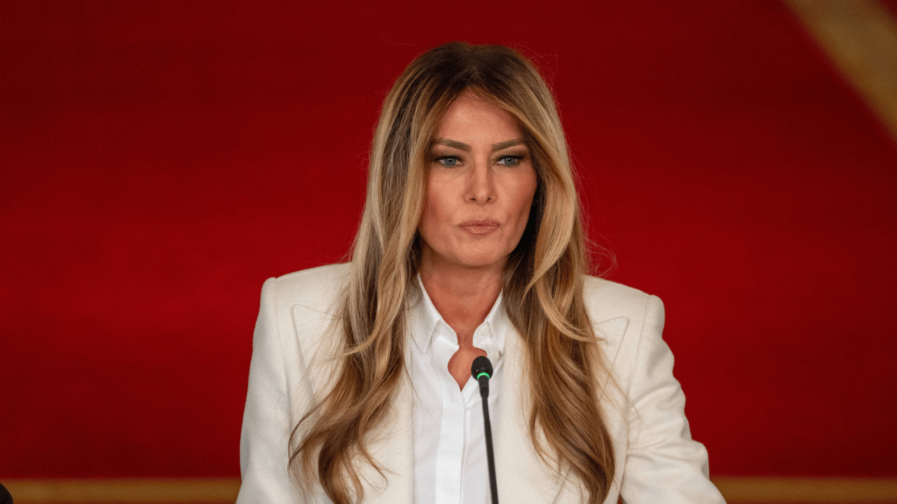photo of Melania Trump was criticized for redoing the White House Rose Garden.