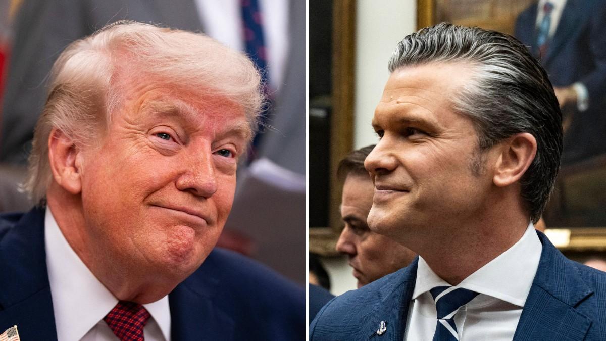 split of Donald Trump & Pete Hegseth. 