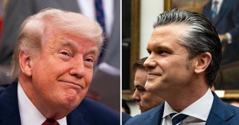 split of Donald Trump & Pete Hegseth.