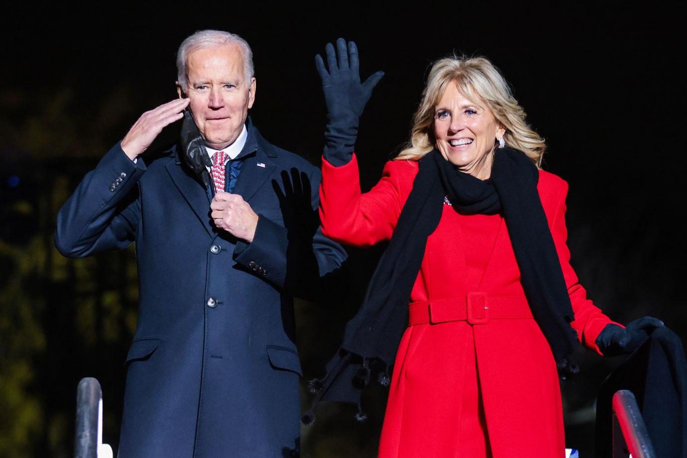 president joe biden jill biden hosts national tree lighting shunning hunter biden illegitimate child