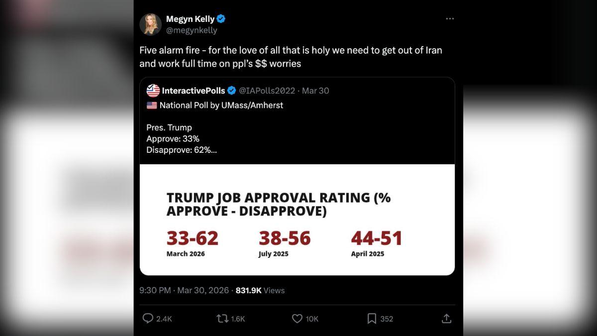 Image of Megyn Kelly called the situation a 'five alarm fire' in a post on X.