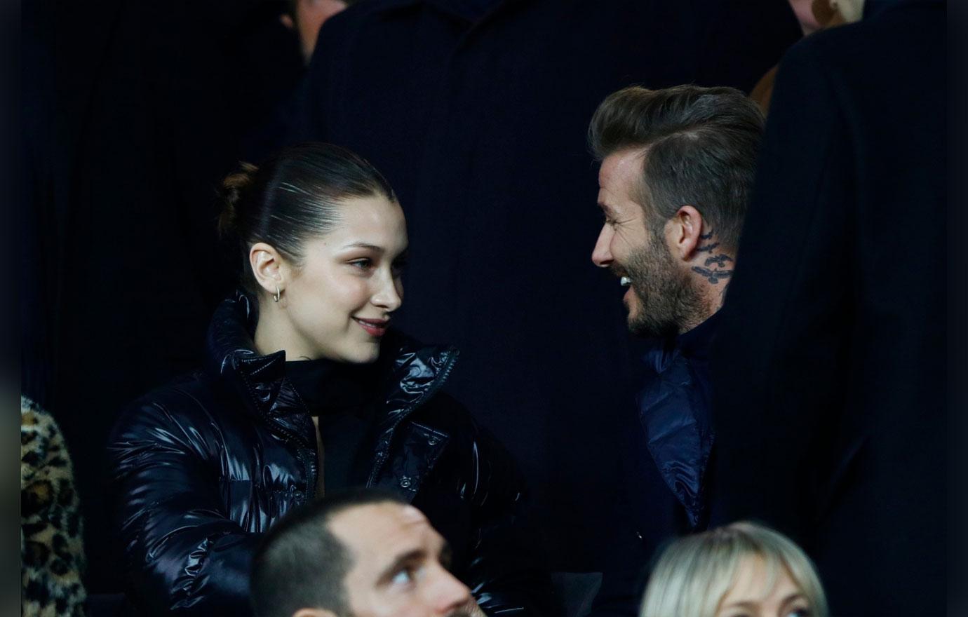 David beckham flirts bella hadid 1