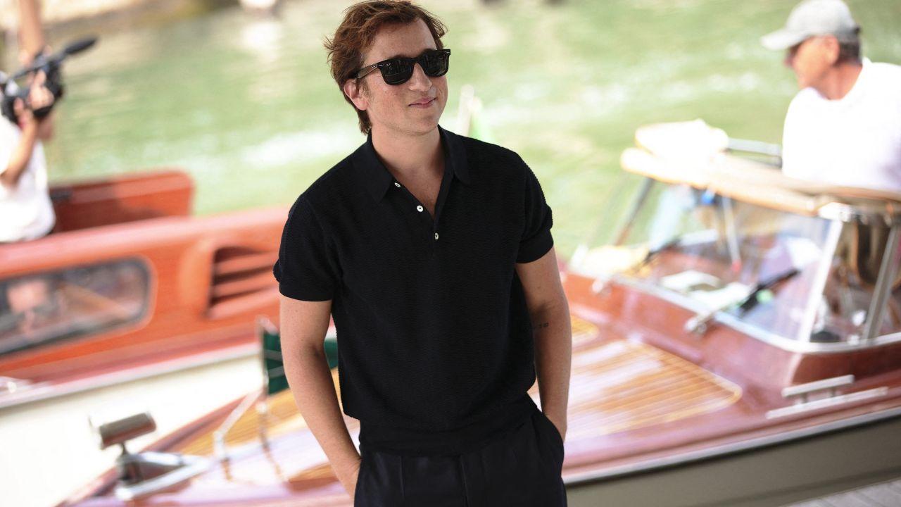 image of director Lance Oppenheim arriving to the Venice Film Festival. 