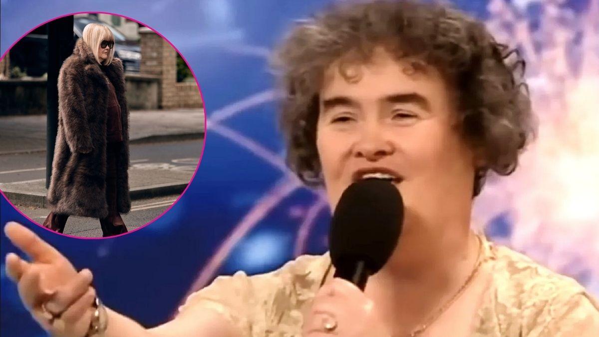 Photo of Susan Boyle; photo of Susan Boyle
