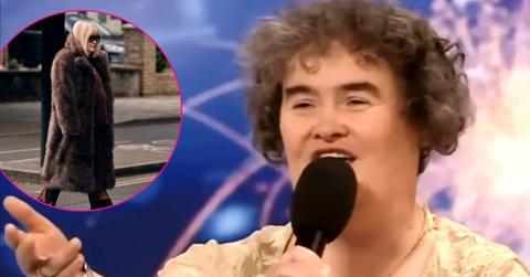 Photo of Susan Boyle; photo of Susan Boyle