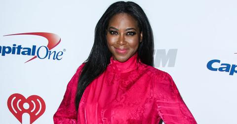 Kenya Moore Kisses Babies Birthday Photo