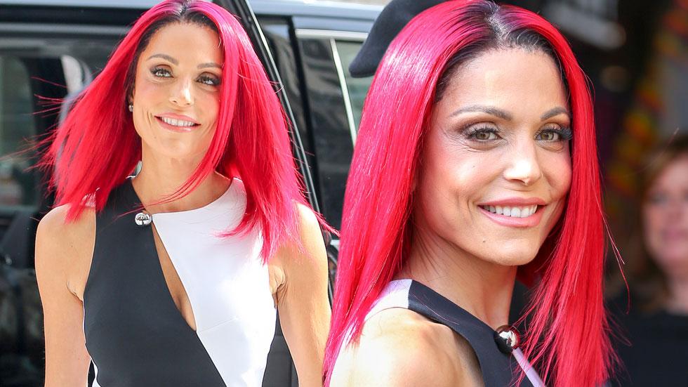 bethenny frankel pink hair