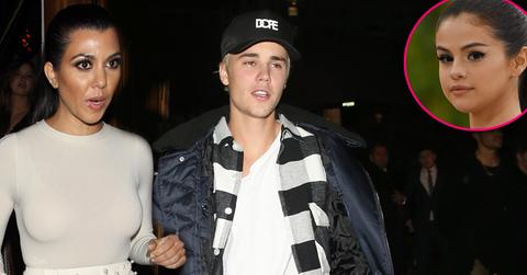 justin bieber kourtney kardashian hook up selena jealous