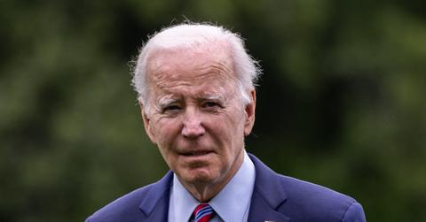 president joe biden bumps head helicopter doorframe after tripping onstage