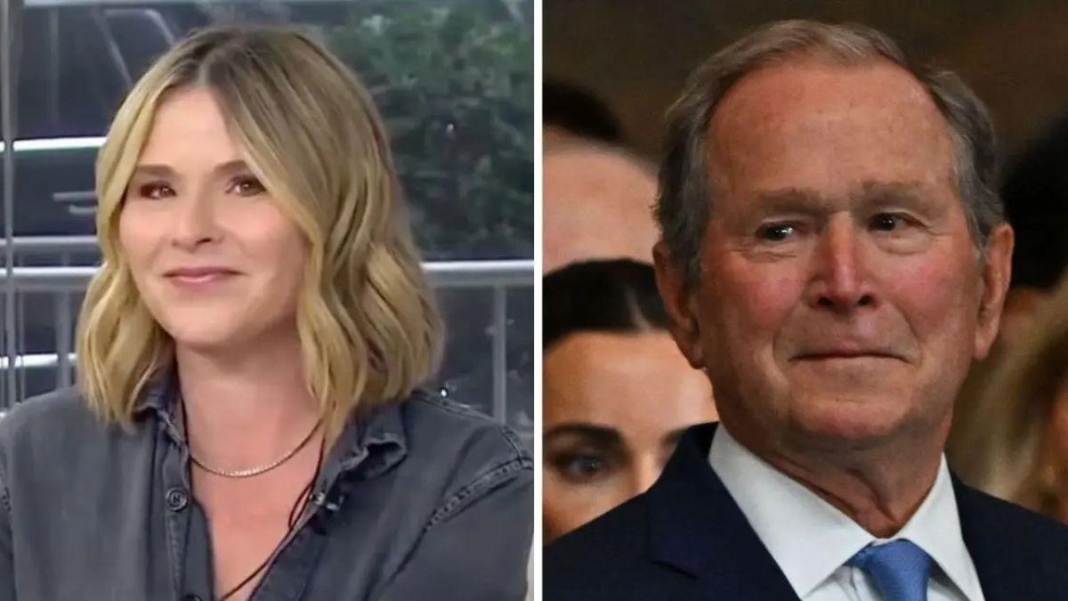 Photo of Jenna Bush Hager interviewed her father, George W. Bush, in celebration of America's 250th anniversary. 