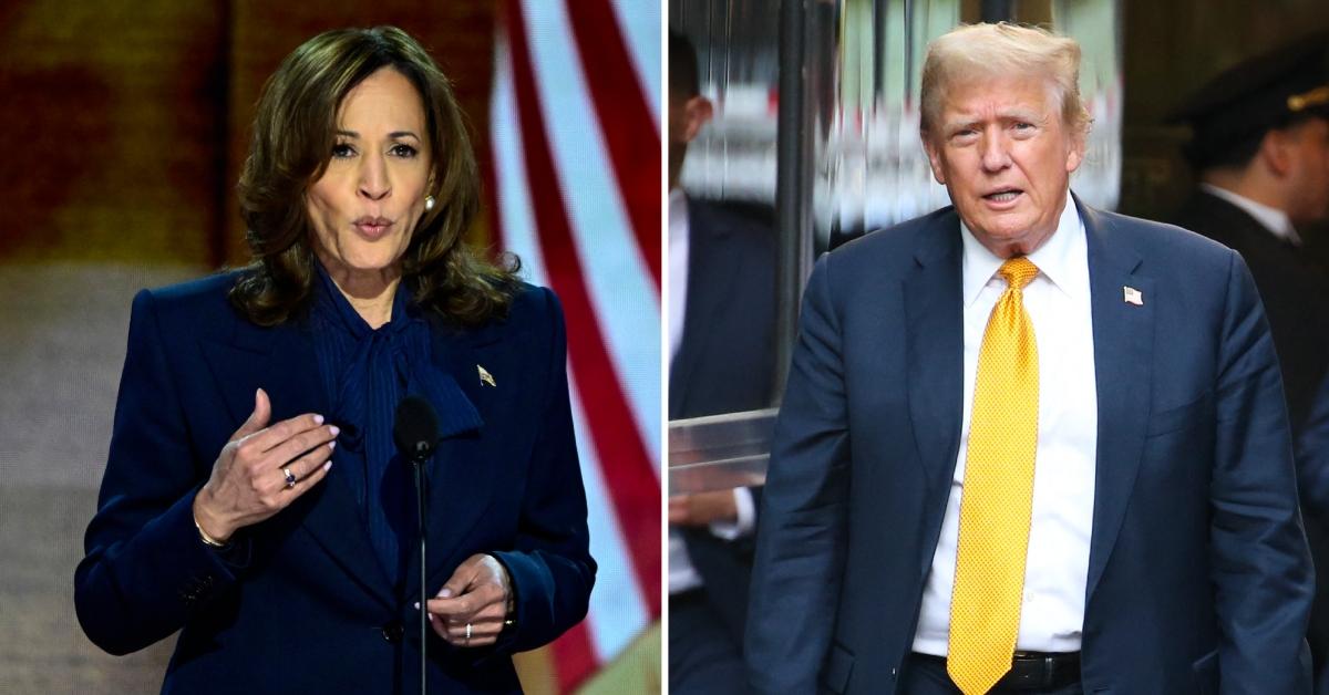 Composite photo of Kamala Harris and Donald Trump