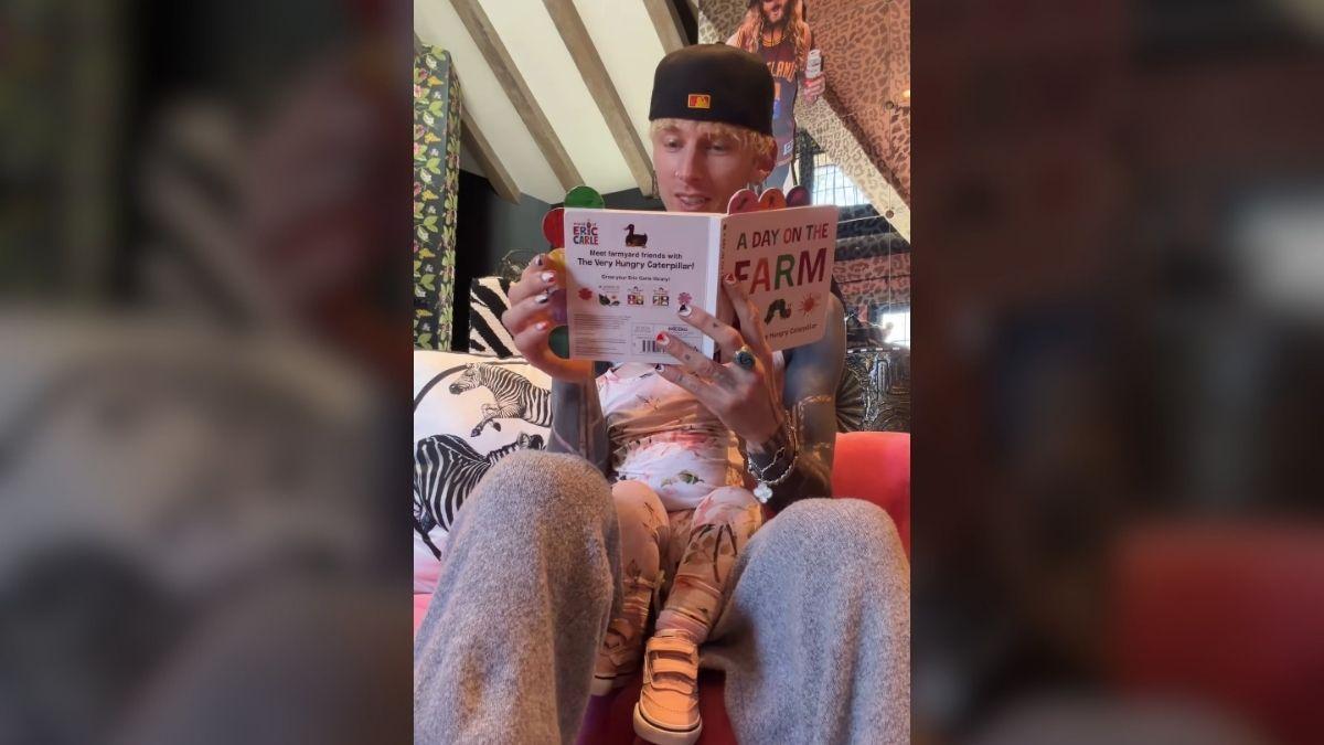 Photo of Machine Gun Kelly and Megan Fox welcomed their daughter in March 2025.  