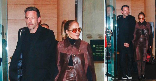 ben affleck and jennifer lopez seen holding hands while leaving the mandarin oriental hotel in nyc
