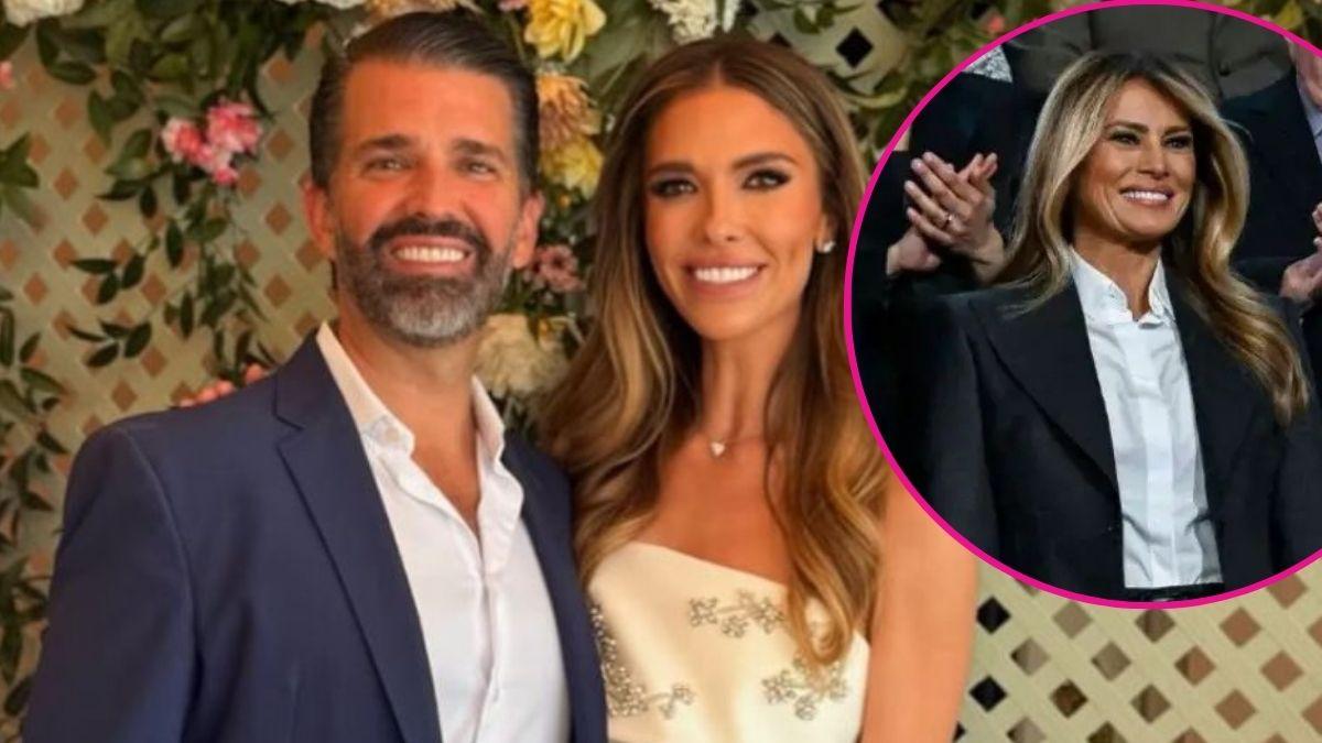 image of don jr and inset of melania