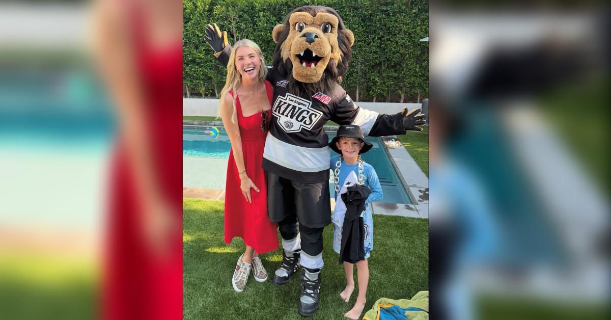 image of Amanda Kloots said her son loves to move around and work out with her. 