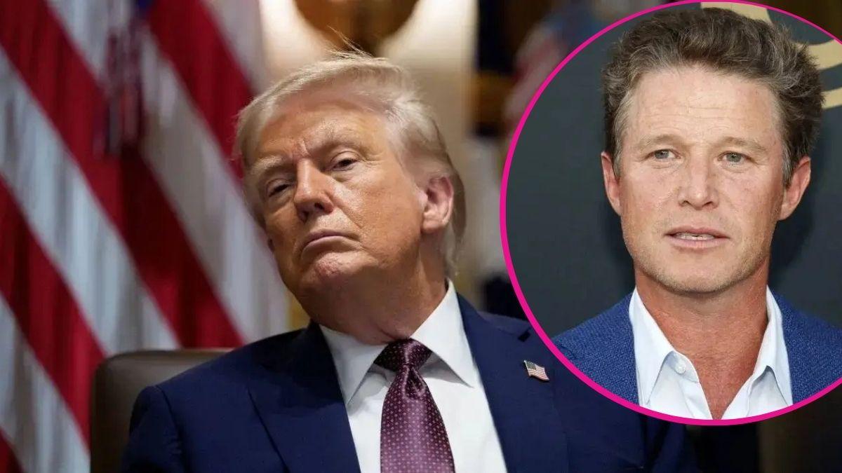 image and inset of Donald trump and billy bush