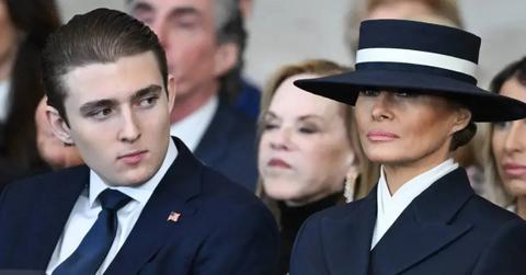 Photo of Barron and Melania Trump.
