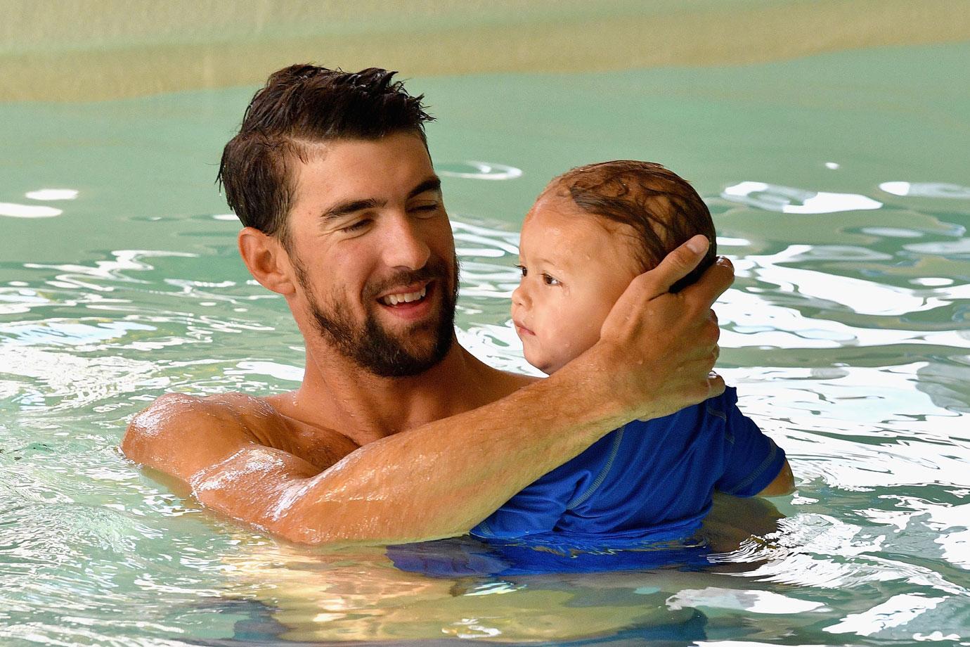 michael phelps teaches son to swim pics 02