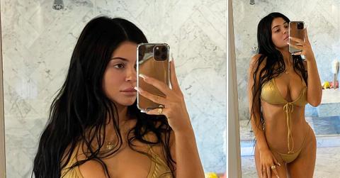 kylie jenner gold good american bikini swimwear shop