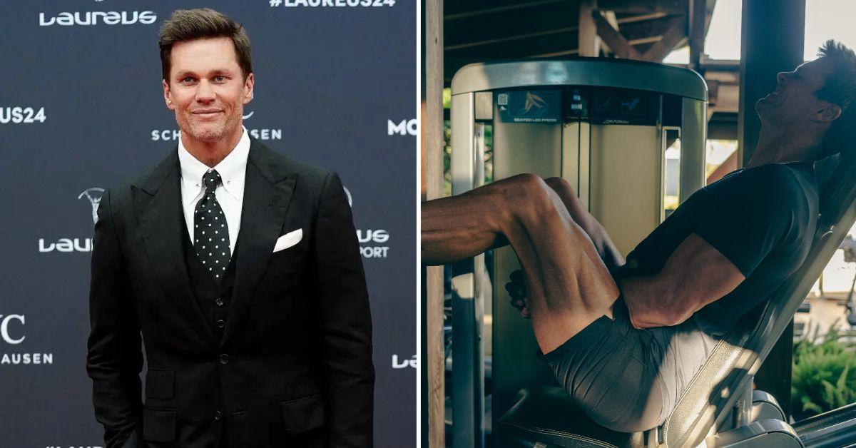 Two photos of TomBrady
