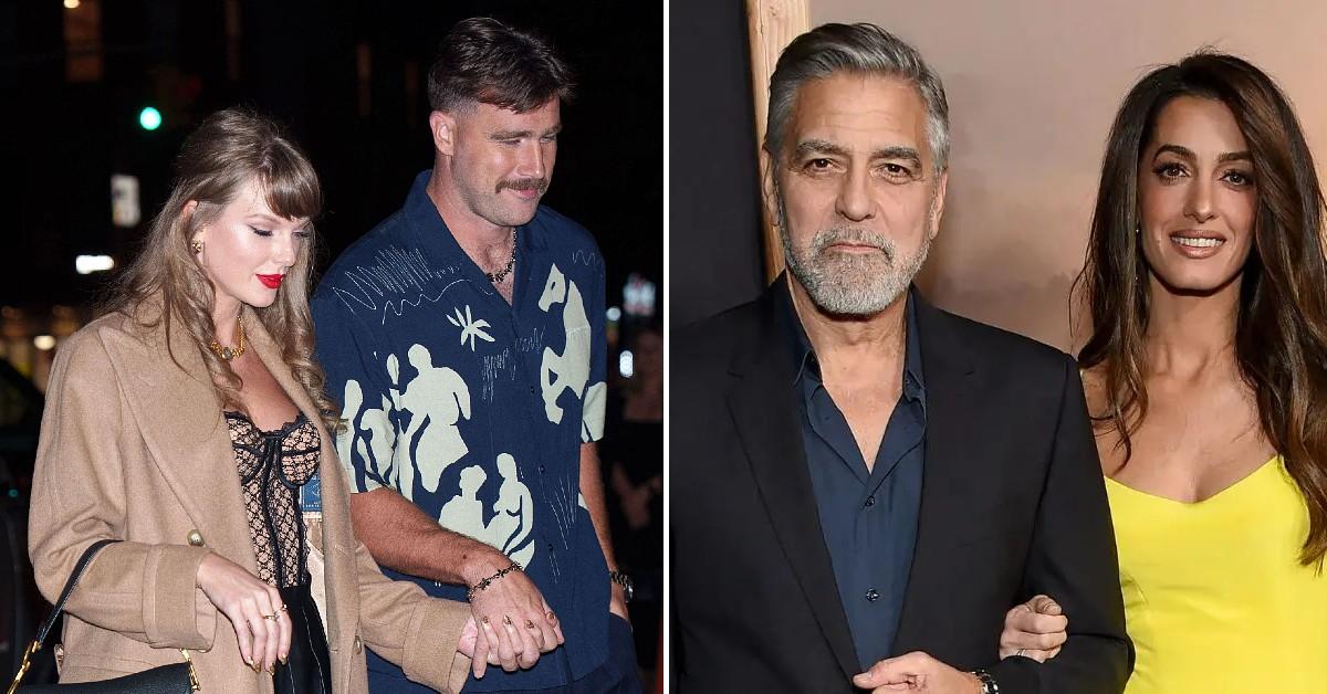 Photo of Taylor Swift, Travis Kelce, George and Amal Clooney