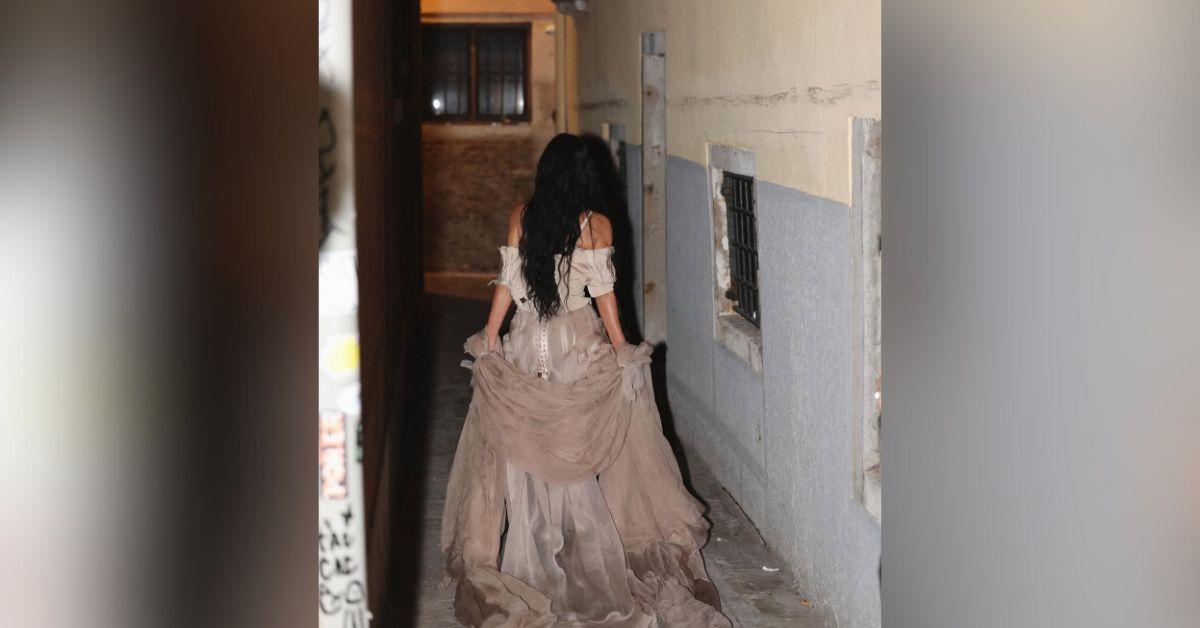 kim kardashian spills out of dress jeff bezos lauren sanchez wedding venice italy