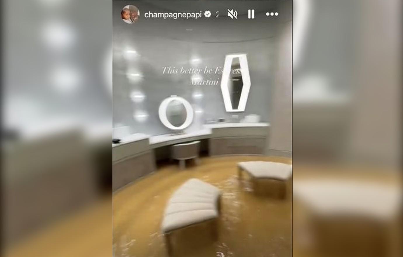 drake shows toronto mansion destroyed by flooding photos