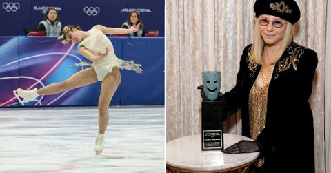 image split of Barbra Streisand and Alysa liu