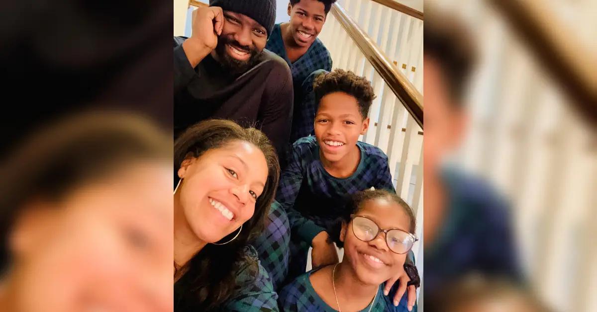 Image of Sheinelle Jones and Uche Ojeh share three kids.