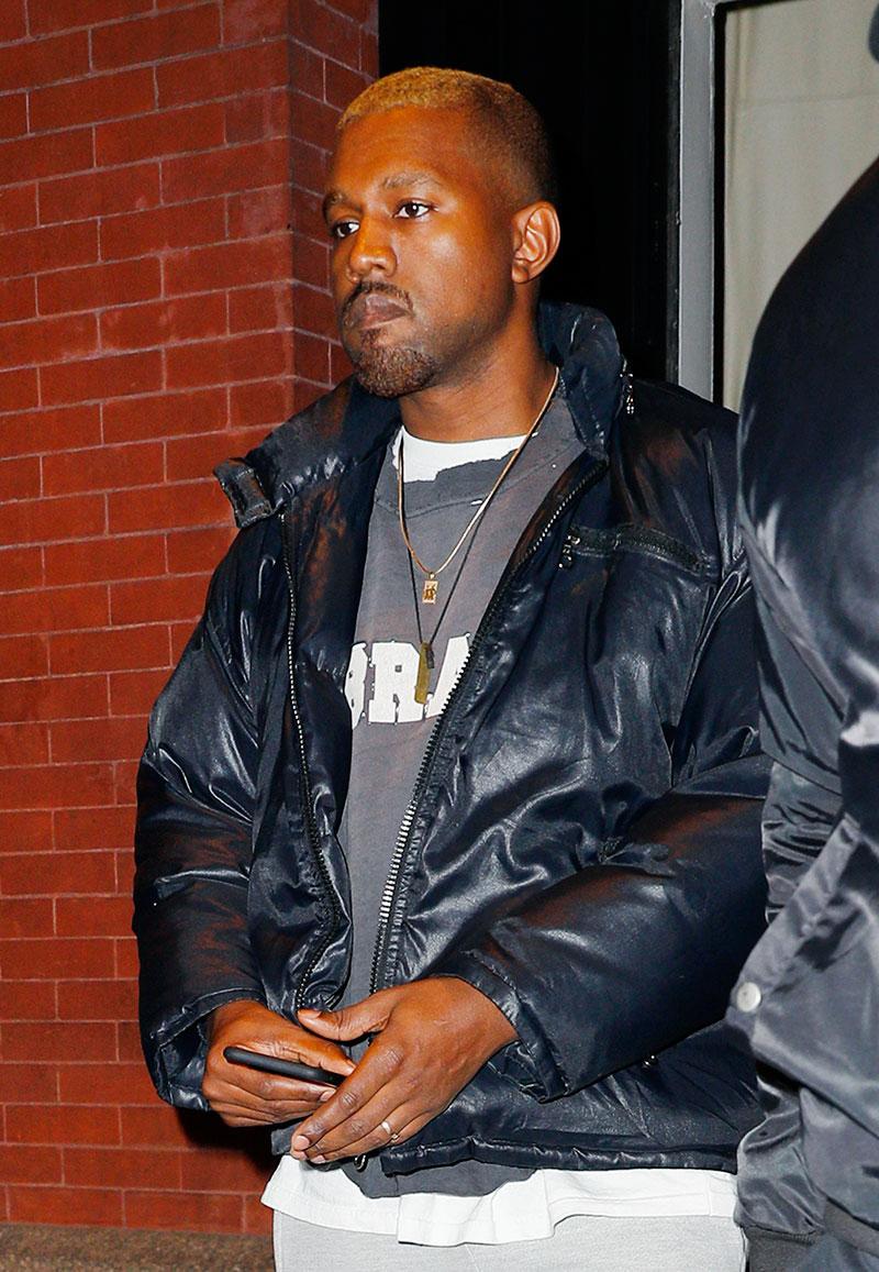 Kanye West looks healthy and relaxed as he is seen SoHo with bleached hair in New York.