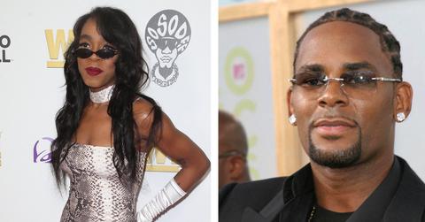 Composite photo of Buku Abi and R. Kelly.