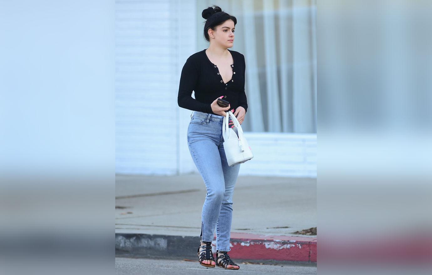 Ariel Winter Rocks Unbuttoned Top In LA