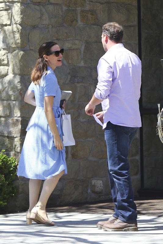 Jennifer Garner and Ben Affleck look happy as they leave Easter church service