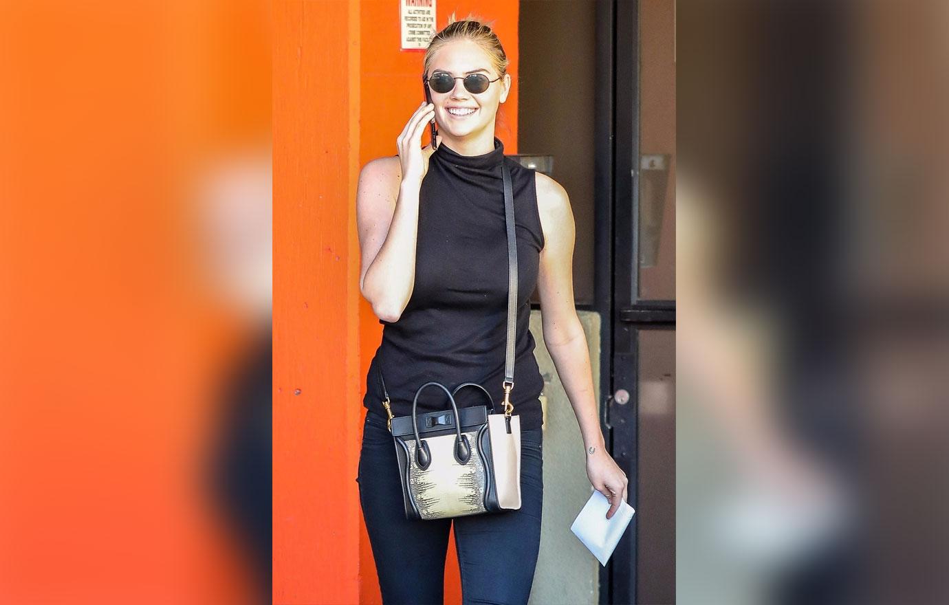 *EXCLUSIVE* Kate Upton takes a phone call as she heads to a friends house in Santa Monica