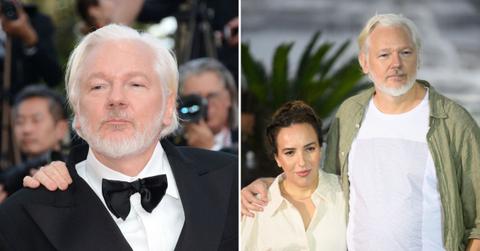 Split photo of Julian Assange & Stella Assange