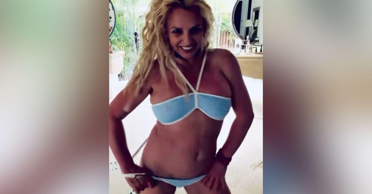 britney spears dancing baby blue bikini