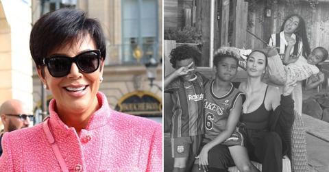 Composite photo of Kris Jenner, Kim Kardashian and her kids.