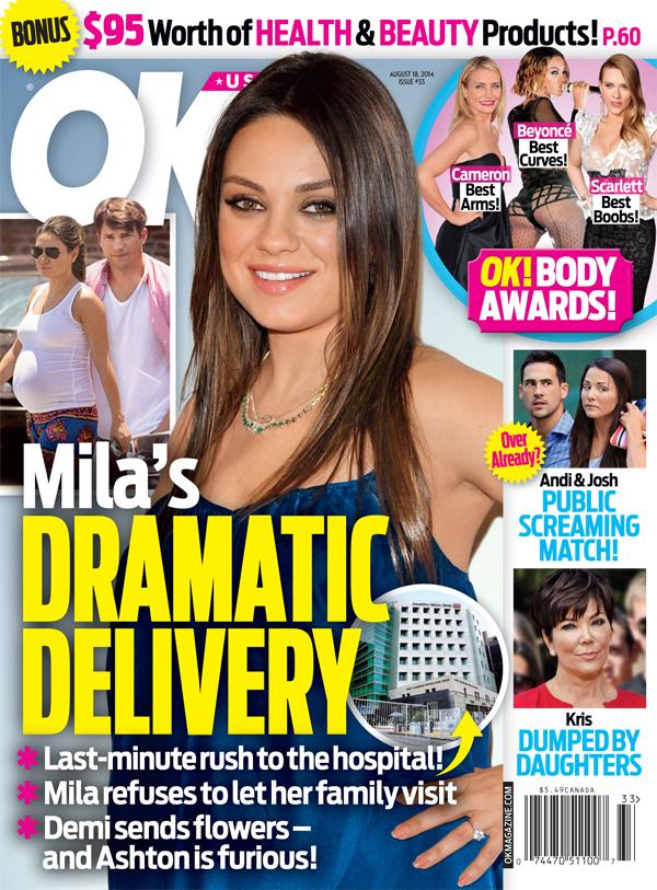 Inside This Week's OK! Magazine: Mila and Ashton Prep For Baby