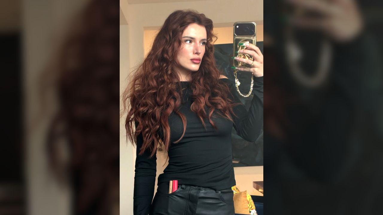 Image of Bella offering a more casual glimpse at the hair.
