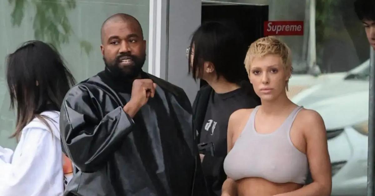 bianca censori covered up pda kanye west first outing grammys