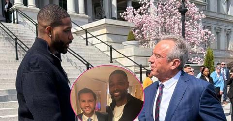 Composite photo of Tristan Thompson, J.D. Vance and Robert F. Kennedy Jr.